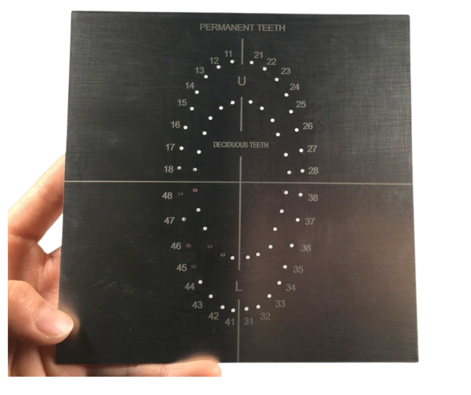 Rubber Dam Size Plate