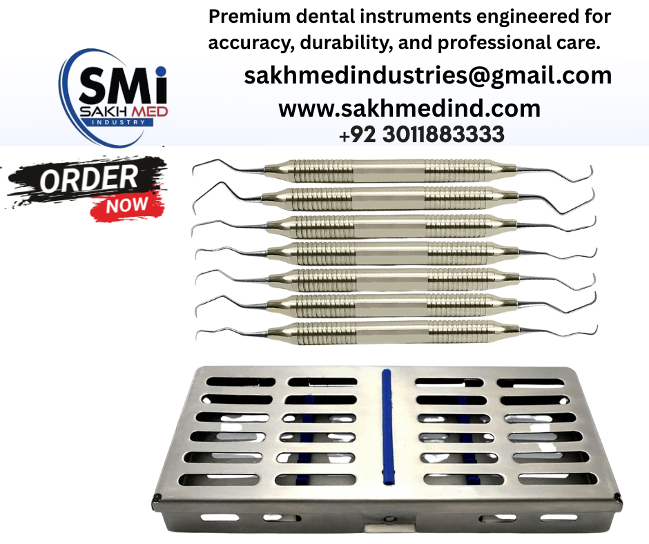 7 Pieces Dental Instruments Cassette Tray