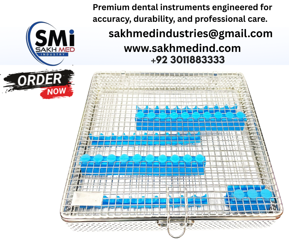 Dental Mesh Instruments Cassette Sterilization Tray Rack