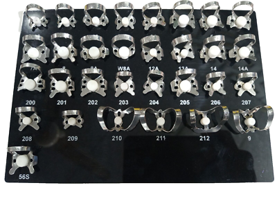 31 Pcs Rubber Dam Clamps Tray